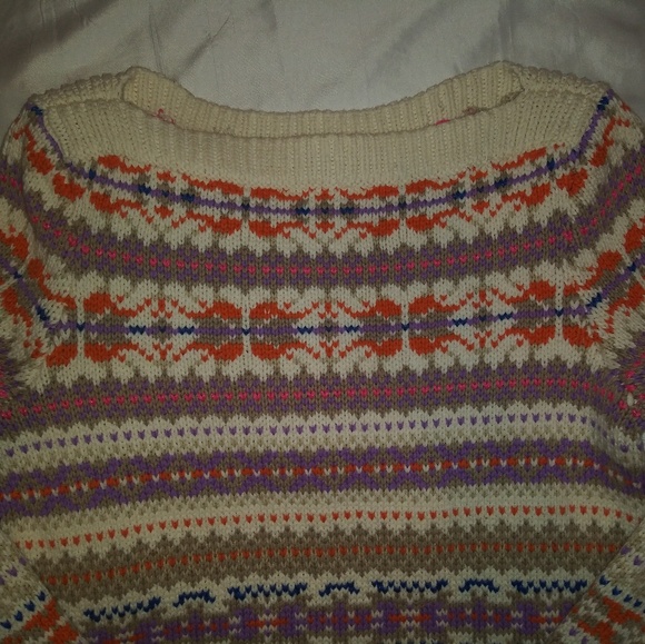 Lauren Ralph Lauren Chunky Fair Isle Sweater Nordic Print Winter Size Large - Picture 2 of 8